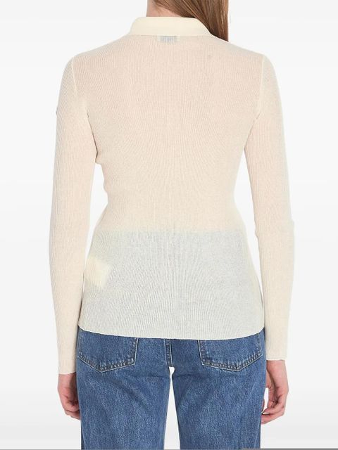 Moncler logo-patch polo shirt - White