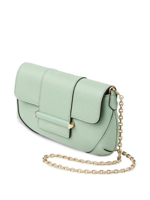 Jimmy Choo mini Bar chain cross body bag - Green