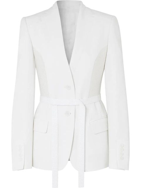 Burberry single-breasted belted blazer - White - zdjęcie produktu nr 1
