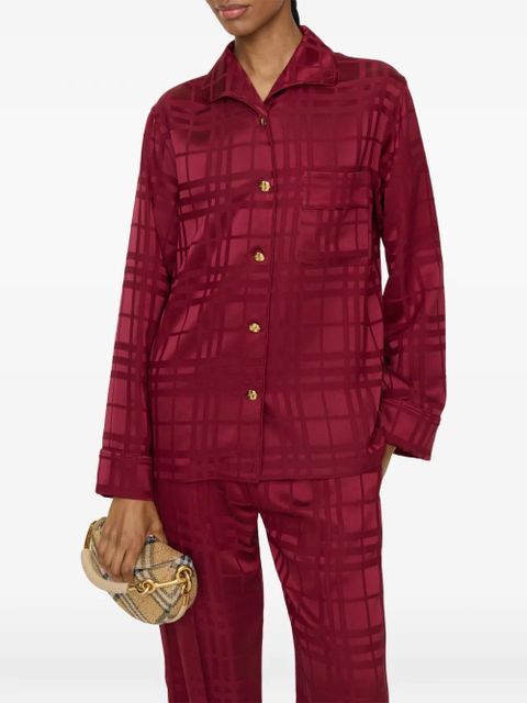 Burberry check pajama top - Red - zdjęcie produktu nr 2