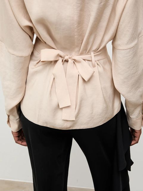 Answear.LAB bluzka damska kolor beżowy gładka - zdjęcie produktu nr 2