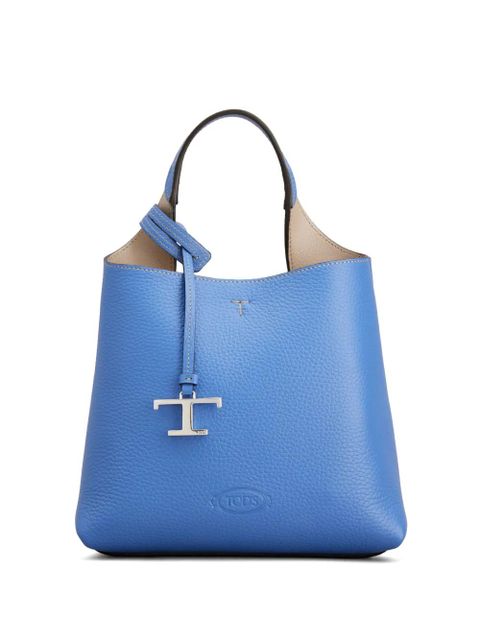 Tod's mini leather tote bag - Blue - zdjęcie produktu nr 1