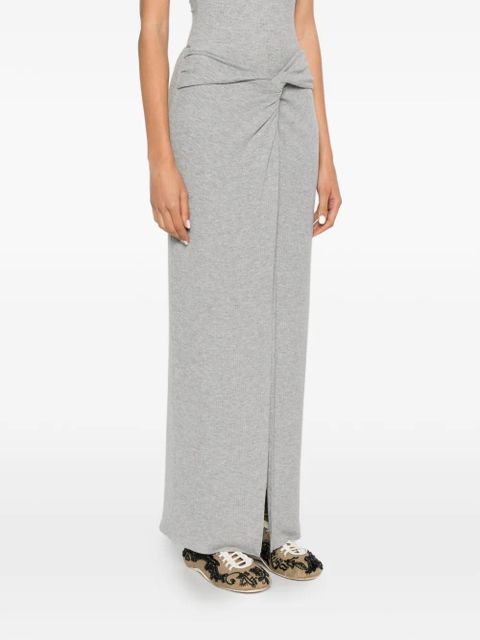 Nanushka Carlene twisted-front maxi skirt - Grey