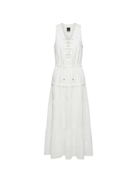 PINKO tiered lace-up maxi dress - White - zdjęcie produktu nr 1