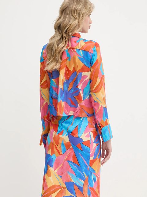 Morgan koszula bawełniana damska kolor pomarańczowy relaxed z kołnierzykiem klasycznym CANDY.F - zdjęcie produktu nr 2