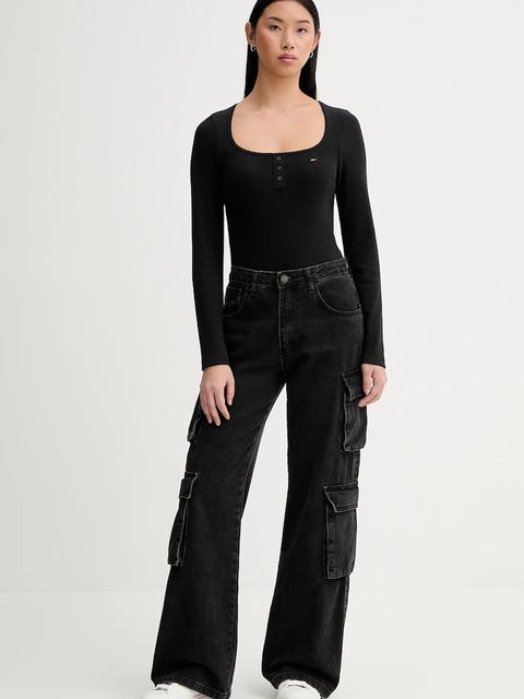 Tommy Jeans body kolor czarny DW0DW22533 - zdjęcie produktu nr 2