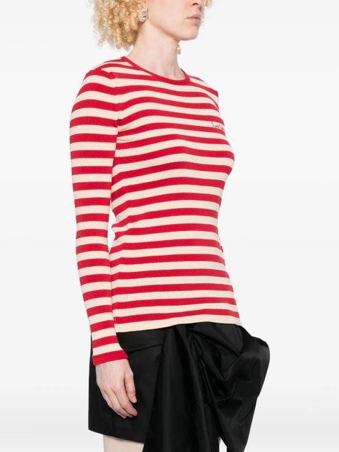Valentino Garavani striped long-sleeve top - Red