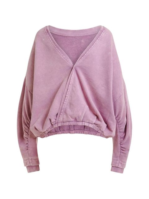 Essentiel Antwerp open-back gathered sweatshirt - Purple - zdjęcie produktu nr 1