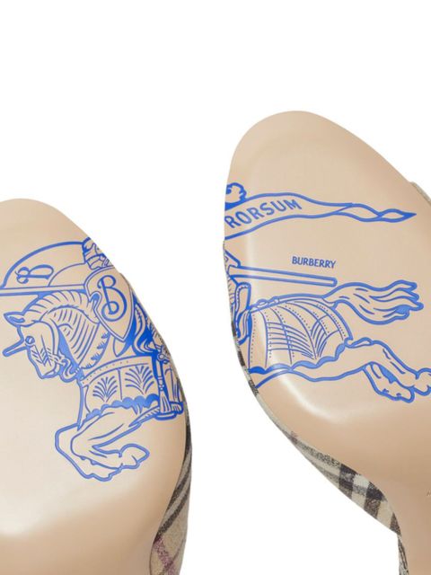 Burberry 90mm check-pattern sandals - Brown - zdjęcie produktu nr 2