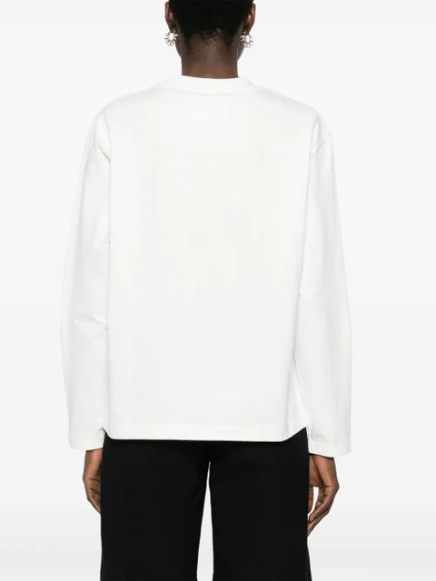 Jil Sander logo-print cotton sweatshirt - Neutrals