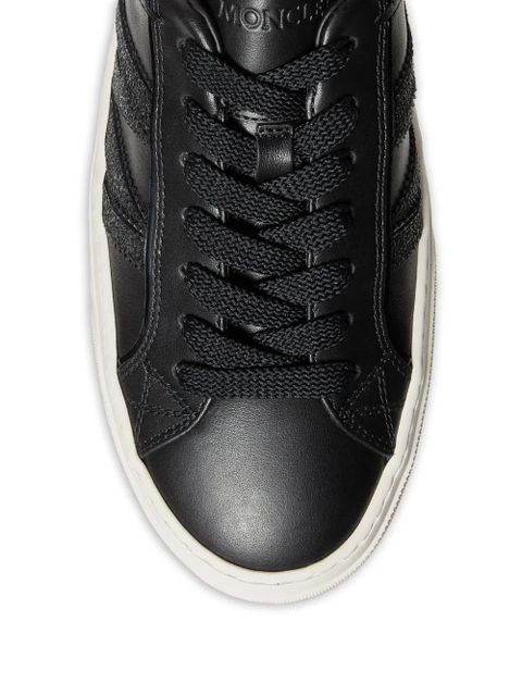 Moncler Monaco2 leather sneakers - Black