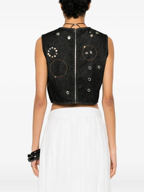 Chloé stud-embellished crop top - Black