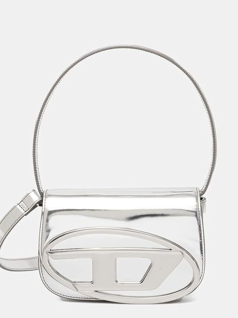 Diesel torebka skórzana 1DR 1DR kolor srebrny X08396.PS202 - zdjęcie produktu nr 1