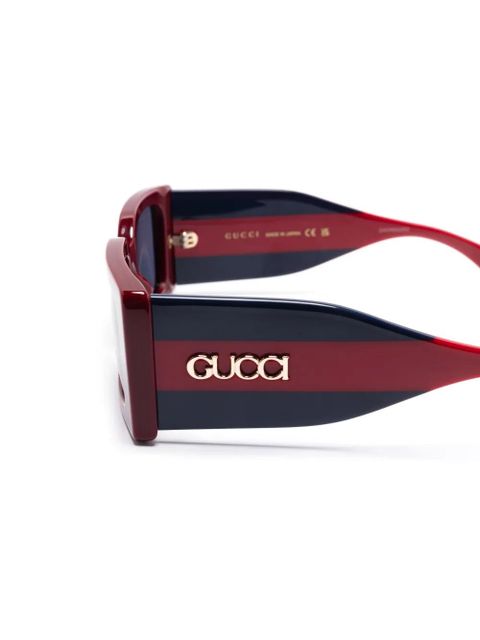 Gucci Eyewear rectangle-frame sunglasses - Red