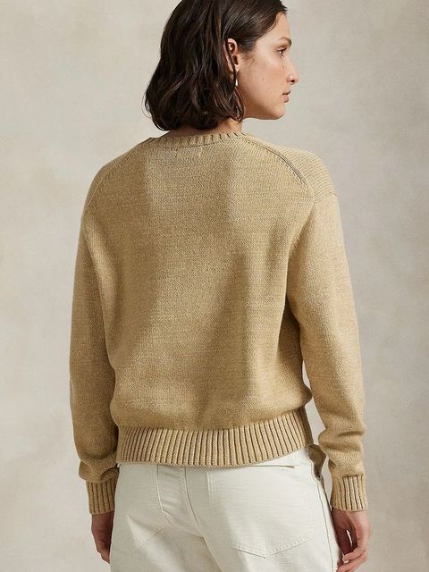 Polo Ralph Lauren sweter bawełniany damski kolor beżowy lekki 211972121 - zdjęcie produktu nr 2