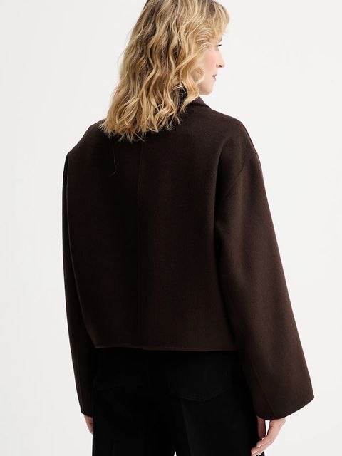 Filippa K kurtka wełniana kolor brązowy przejściowa 28783 - zdjęcie produktu nr 2