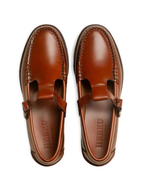 Hereu ALBER T-bar buckled loafers - Brown