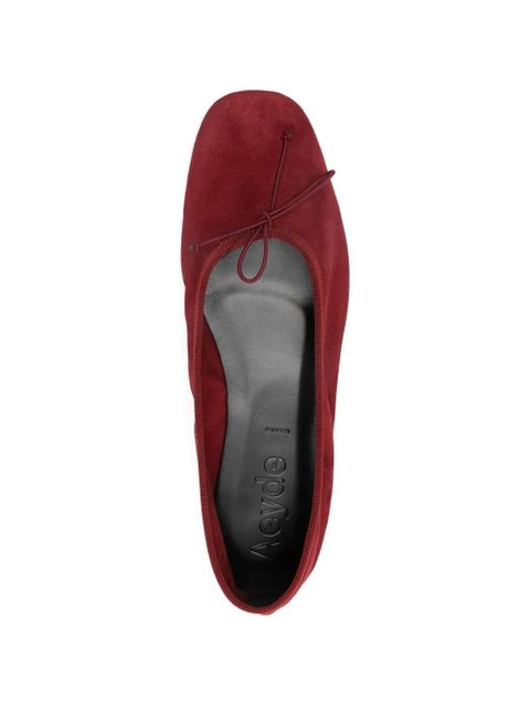 Aeyde Tiby suede balerinas - Red