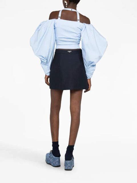Jacquemus off-shoulder poplin blouse - Blue