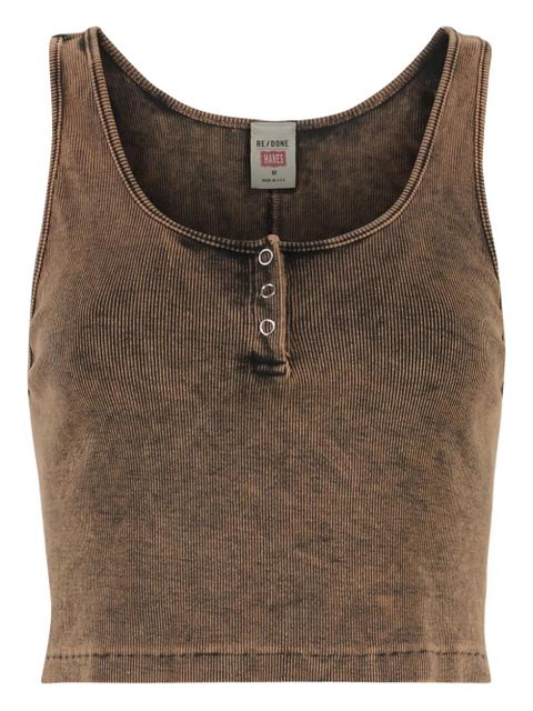 RE/DONE ribbed tank top - Brown - zdjęcie produktu nr 1