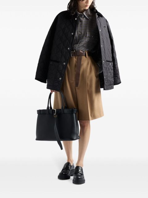 Prada pleat-detailing shorts - Brown