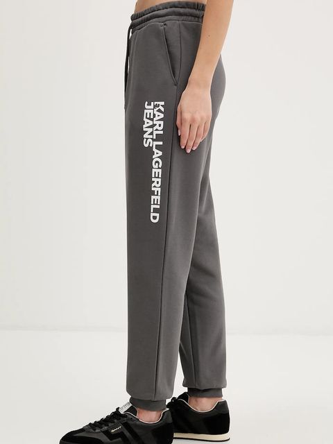 Karl Lagerfeld Jeans spodnie dresowe kolor szary z nadrukiem A1W10058
