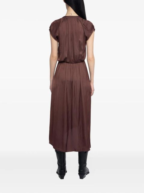 Zadig&Voltaire Randall V-neck midi dress - Brown