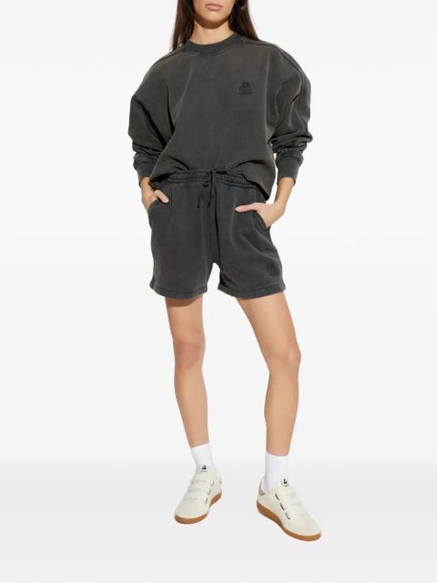 MARANT ÉTOILE Miranae drawstring embroidered shorts - Grey - zdjęcie produktu nr 2