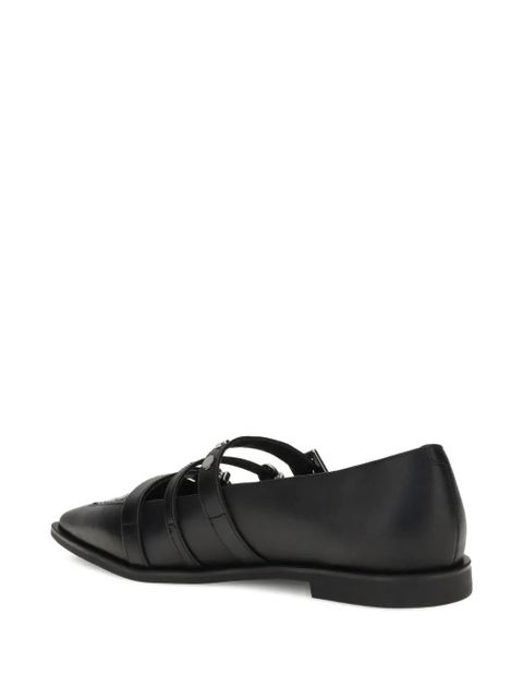 PINKO pointed-toe buckle ballerinas - Black