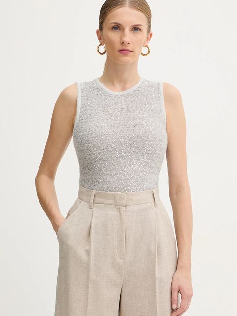 Marella kamizelka z dodatkiem wełny damski kolor szary 2523366382200