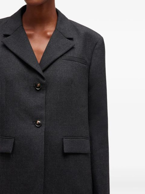GANNI button-fastening blazer - Grey