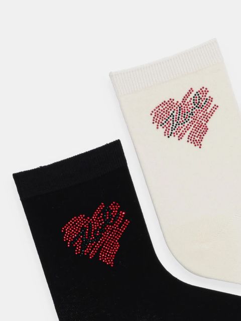 Karl Lagerfeld skarpetki 2-pack damskie kolor czarny A1W47104 - zdjęcie produktu nr 2