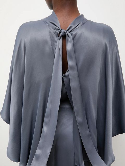 Answear.LAB sukienka kolor granatowy maxi rozkloszowana