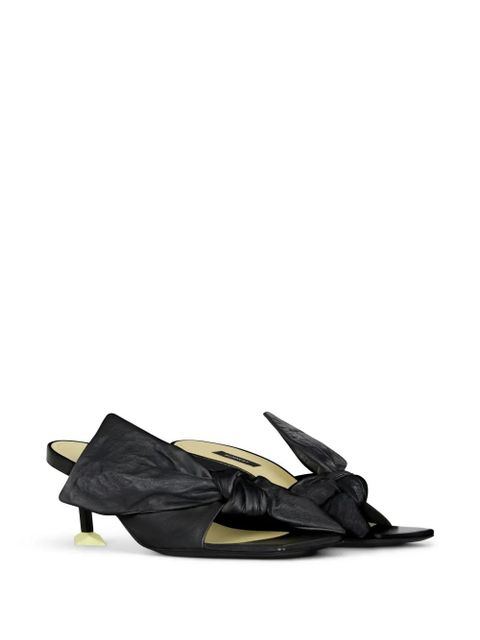 Givenchy Boudoir knot-detail square-toe sandals - Black - zdjęcie produktu nr 2