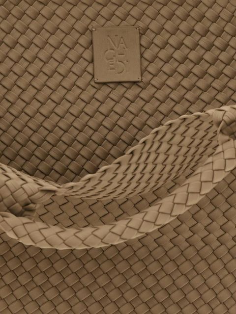 NAGHEDI logo-patch tote bag - Neutrals