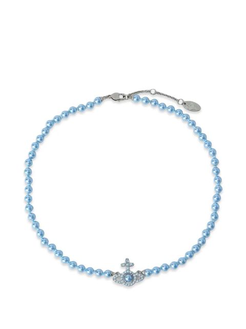 Vivienne Westwood orb pendant pearl necklace - Blue - zdjęcie produktu nr 1