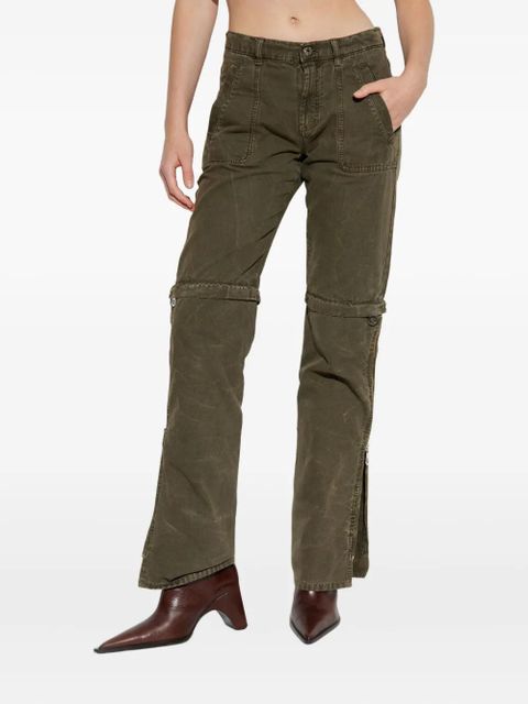 Blumarine zip-detail trousers - Green