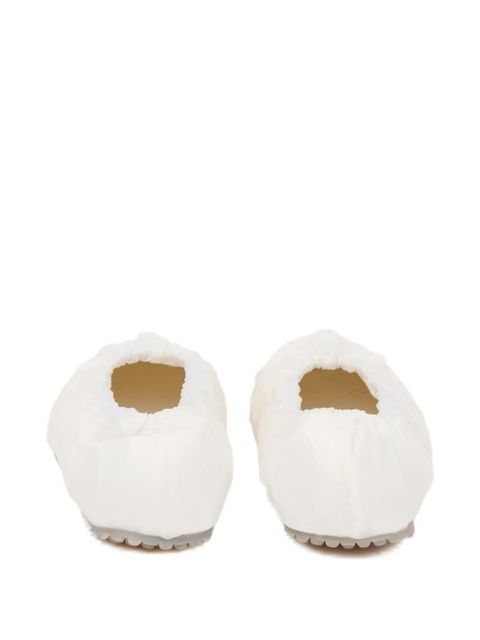 Maison Margiela gathered ballerina shoes - White