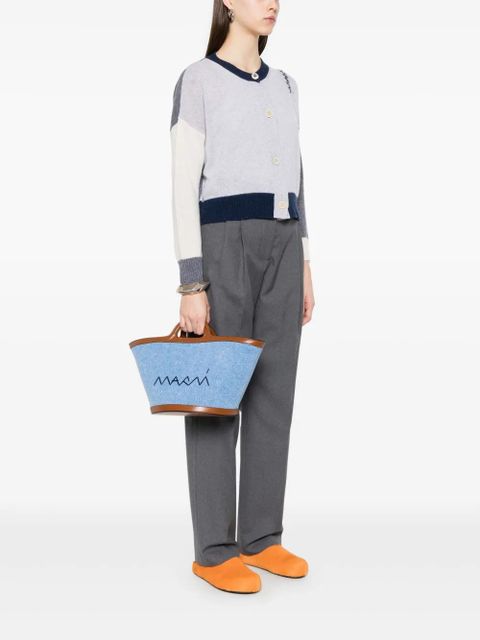 Marni denim bucket bag - Blue - zdjęcie produktu nr 2