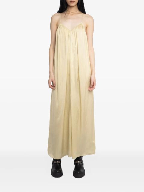 Zadig&Voltaire Ristym spaghetti-strap gathered maxi dress - Neutrals