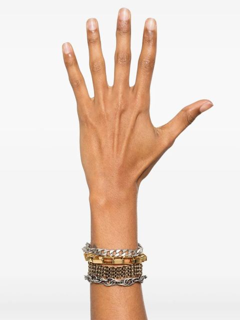 MM6 Maison Margiela colourblock bracelet - Silver - zdjęcie produktu nr 2