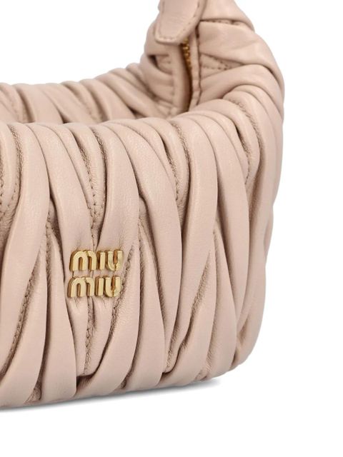 Miu Miu Matelassé leather mini bag - Pink