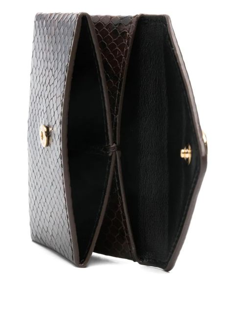 Jacquemus snakeskin-effect wallet - Brown