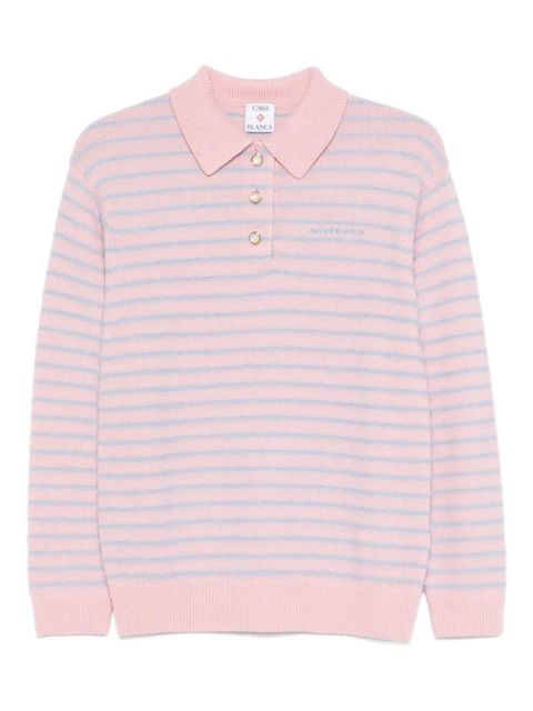 Casablanca logo-embroidered polo shirt - Pink - zdjęcie produktu nr 1