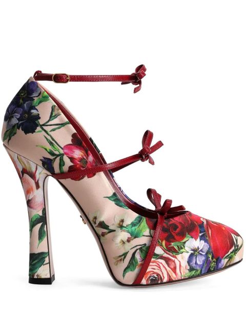 Dolce & Gabbana floral-print pumps - Neutrals - zdjęcie produktu nr 1