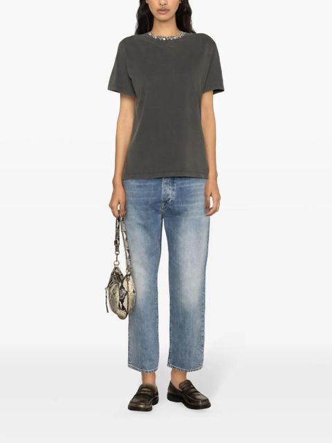 Golden Goose crystal-embellished cotton T-shirt - Grey - zdjęcie produktu nr 2