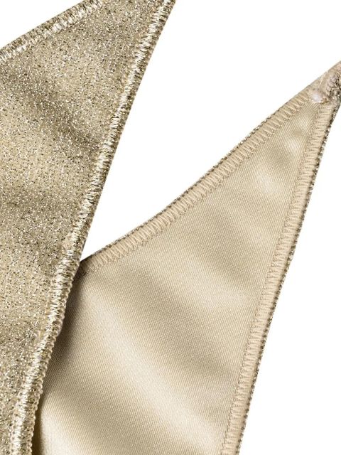 Oséree metallic-thread halterneck bikini - Gold