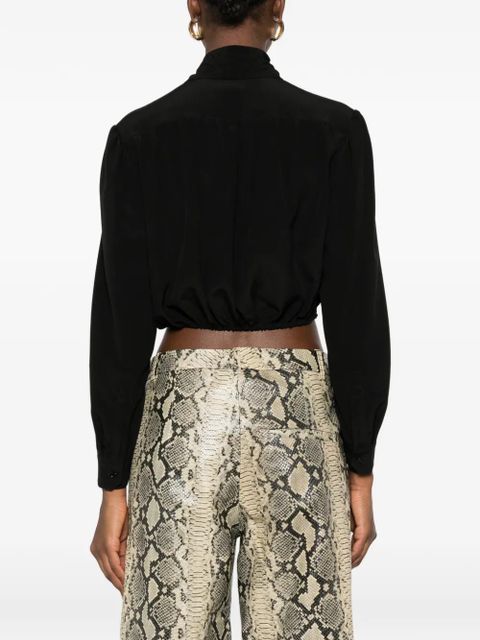 Saint Laurent tie blouse - Black