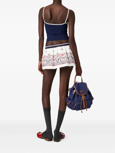 Miu Miu round-neck tank top - Blue - zdjęcie produktu nr 2