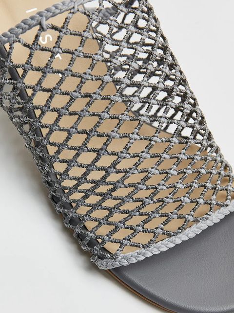 Miista klapki Marilia damskie kolor srebrny na słupku E8_3846 - zdjęcie produktu nr 2